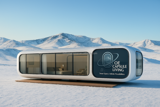 دمج الذكاء الاصطناعي صديقة للبيئة أرخص تصميم وحدات الكبسولة الفضائية البيت 2