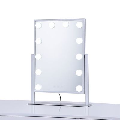 OEM غرفة الملابس الدائمة مضاءة تجميل الجمال المرآة الغرور مع أضواء LED