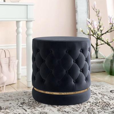 البلاستيك الخشبية المستديرة العثمانية مقعد مقعد كرسي Pouf