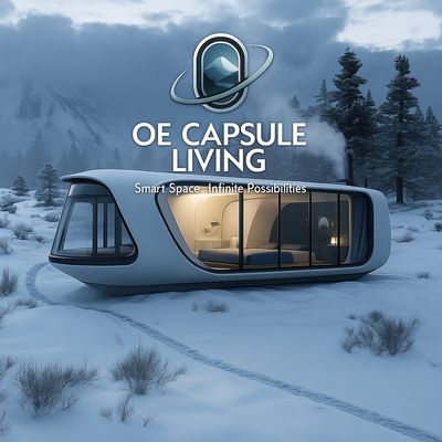 دمج الذكاء الاصطناعي صديقة للبيئة أرخص تصميم وحدات الكبسولة الفضائية البيت